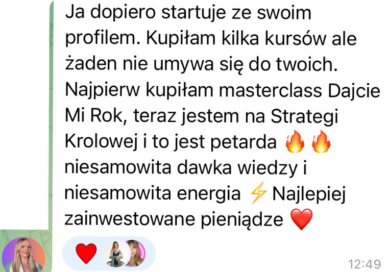 Opinia klientki